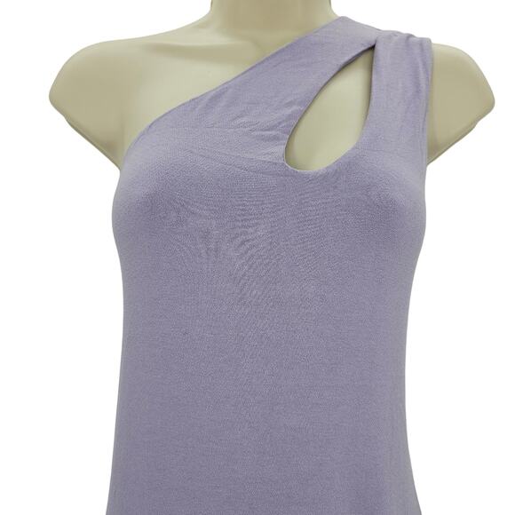 Naked Wardrobe Womans size 3X Side Eye One Shoulder Mini Bodycon Dress Iris NEW - Picture 2 of 8